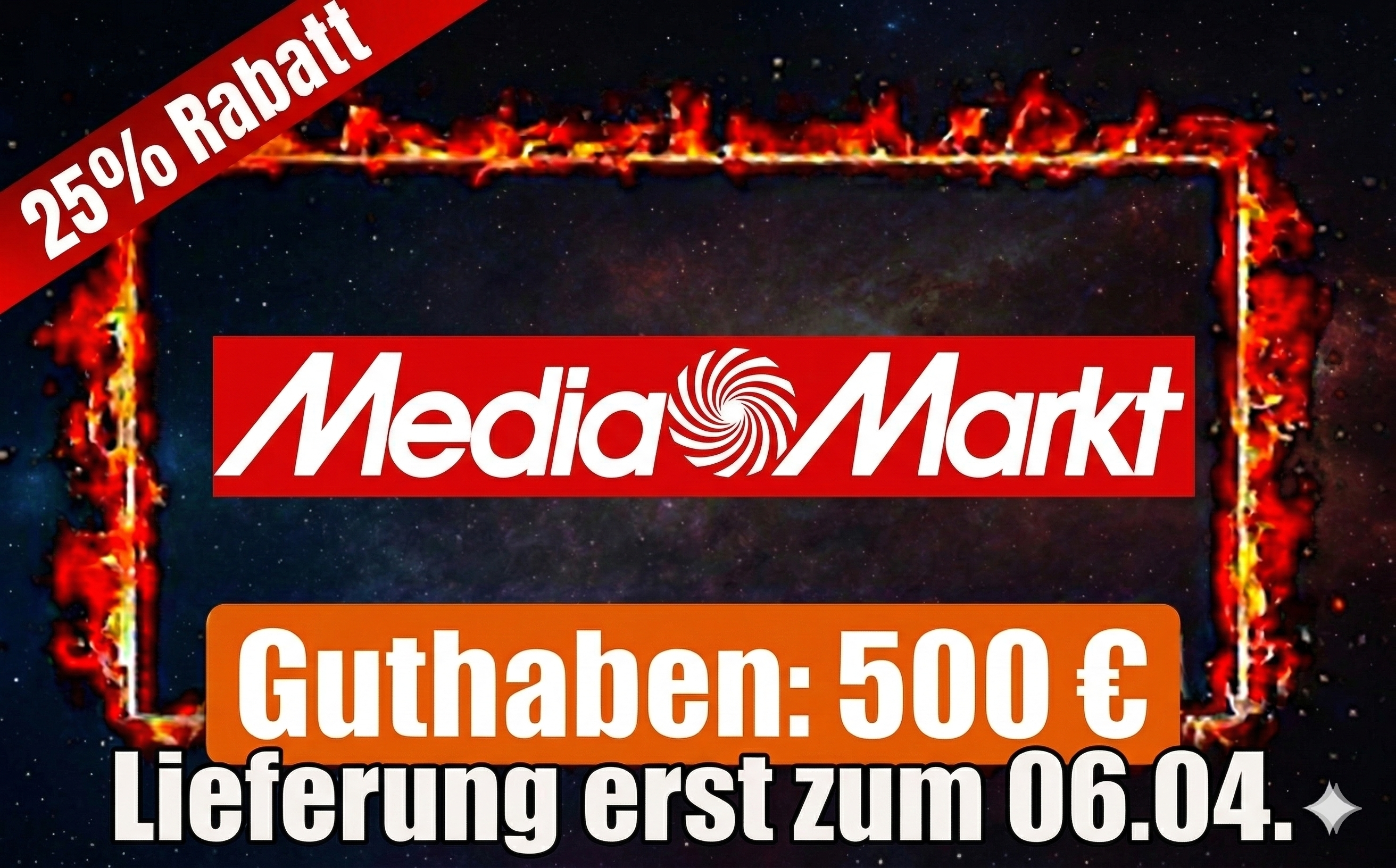 500€ MediaMarkt Gutschein Lieferdatum: 06.04.2026!