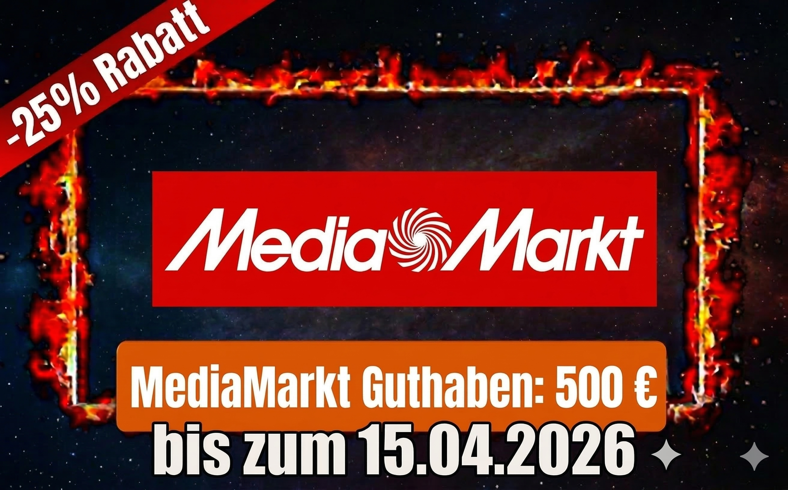 500€ MediaMarkt Gutschein Lieferdatum: 15.04.2026!